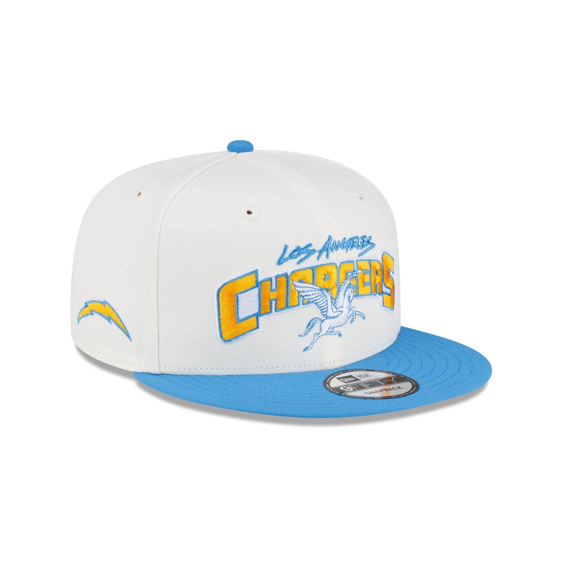 New Era Disney x NFL 9FIFTY Snapback for the Los Angeles Chargers featuring Hercules and Pegasus
