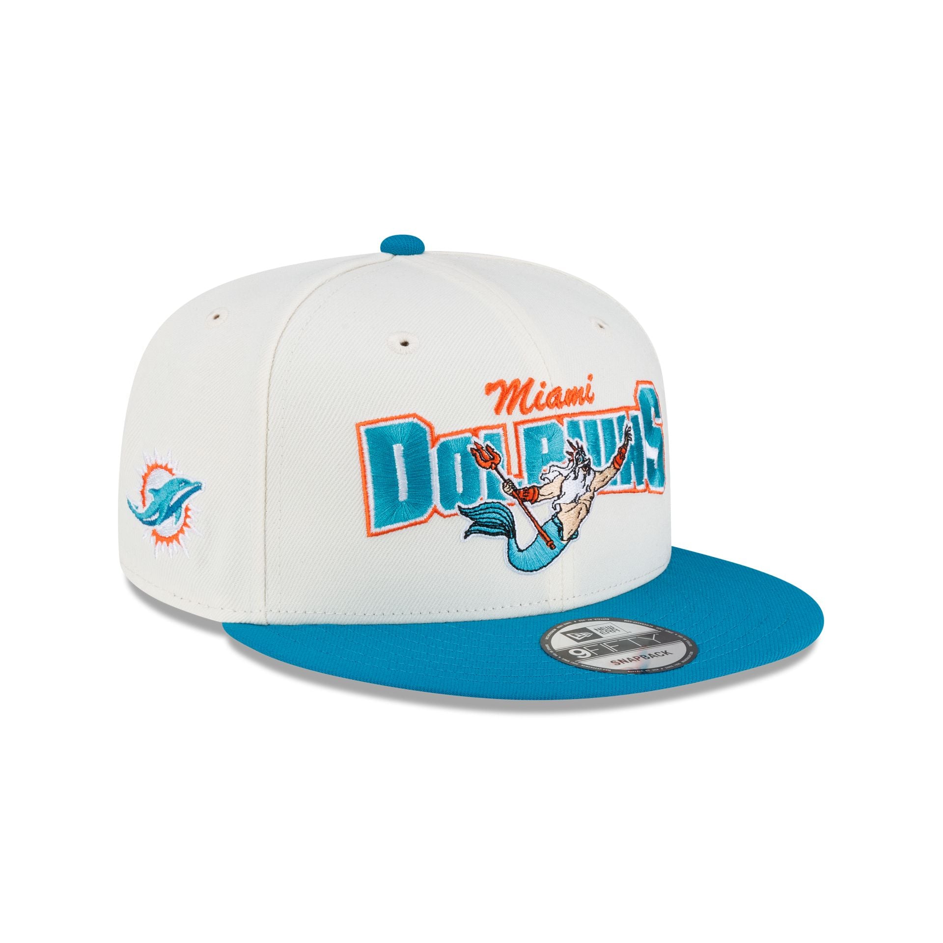 New Era Disney x NFL 9FIFTY Snapback for the Miami Dolphins featuring King Triton
