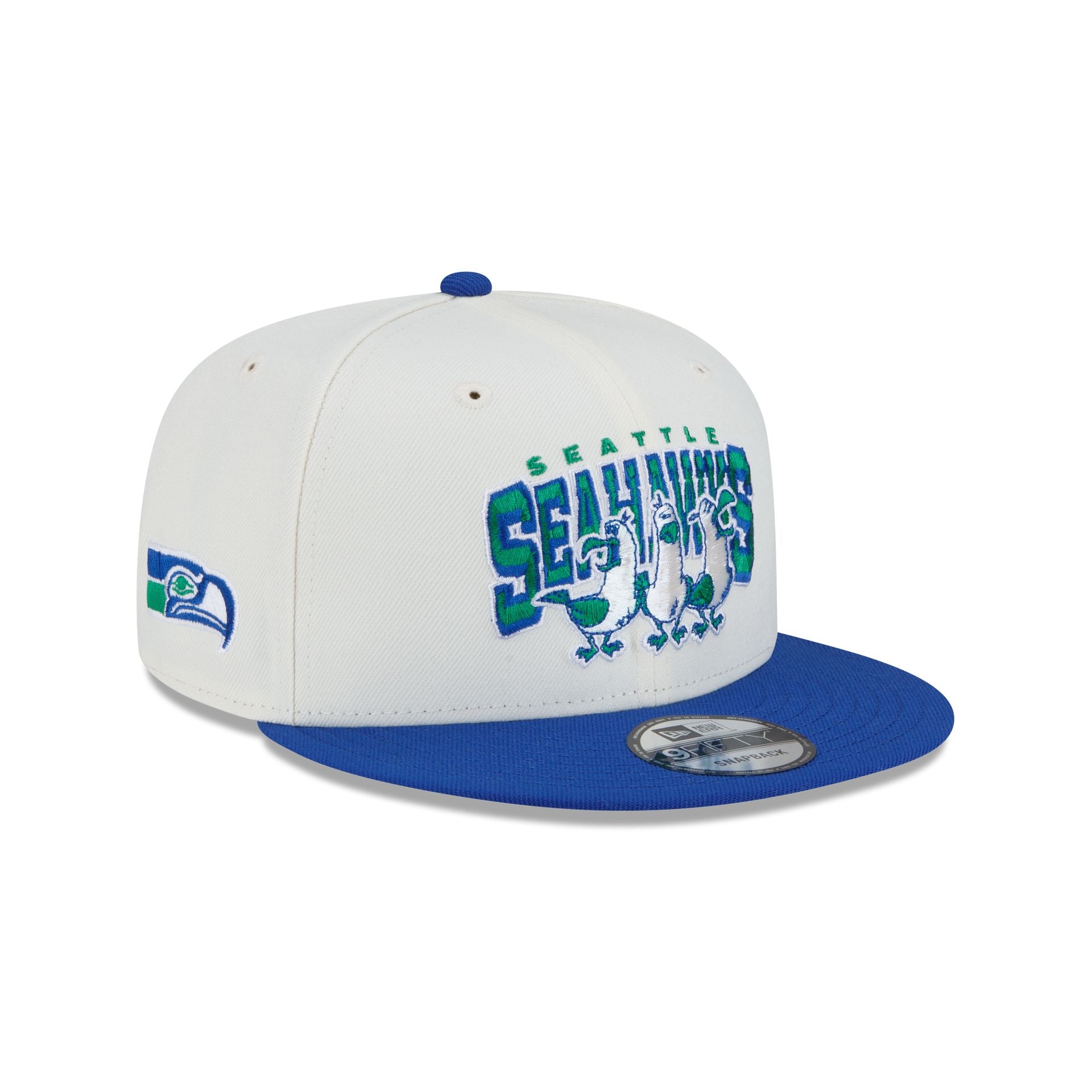 New Era Disney x NFL 9FIFTY Snapback for the Seattle Seahawks featuring the "Mine, Mine, Mine" Seagulls