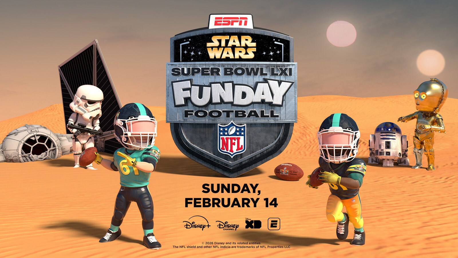Star Wars Funday Football Brings An Animated Super Bowl LXI To Disney+ On February 14