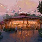 Concept art of the carousel in Pueblo Esperanza in Tropical Americas at Disney's Animal Kingdom