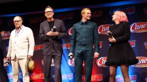VisionQuest stars James Spader, Paul Bettany, Ruaridh Mollica and Emily Hampshire at New York Comic Con 2026