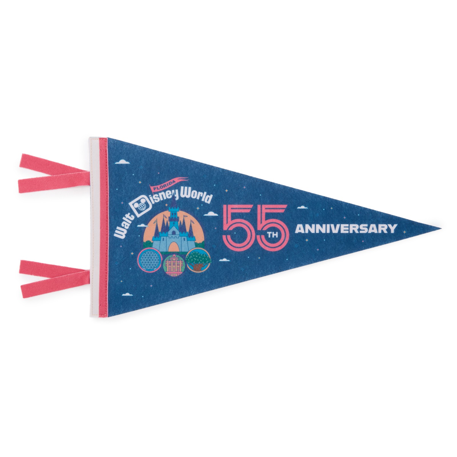 Walt Disney World 55th Anniversary felt logo pennant