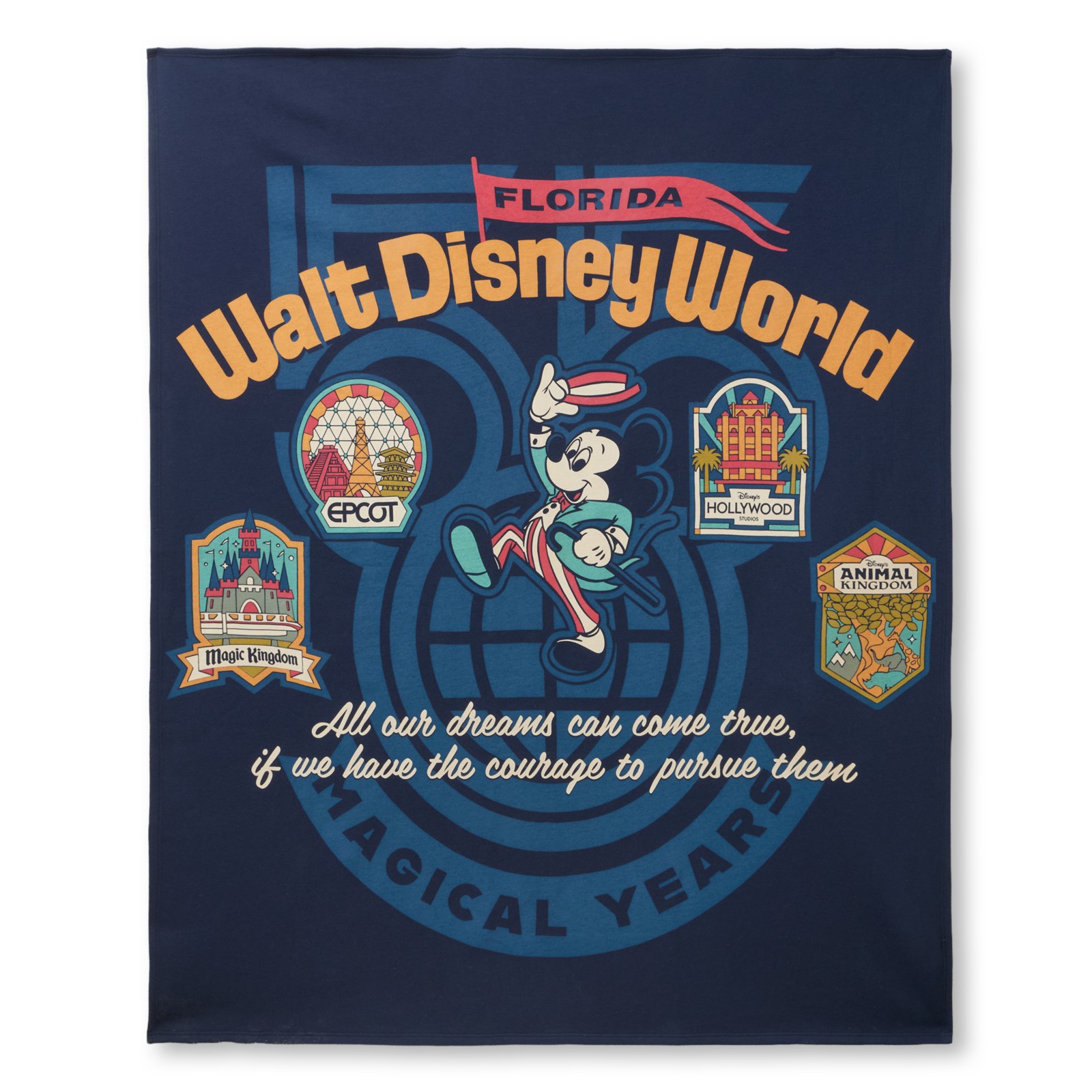 Mickey Mouse Walt Disney World 55th Anniversary throw blanket