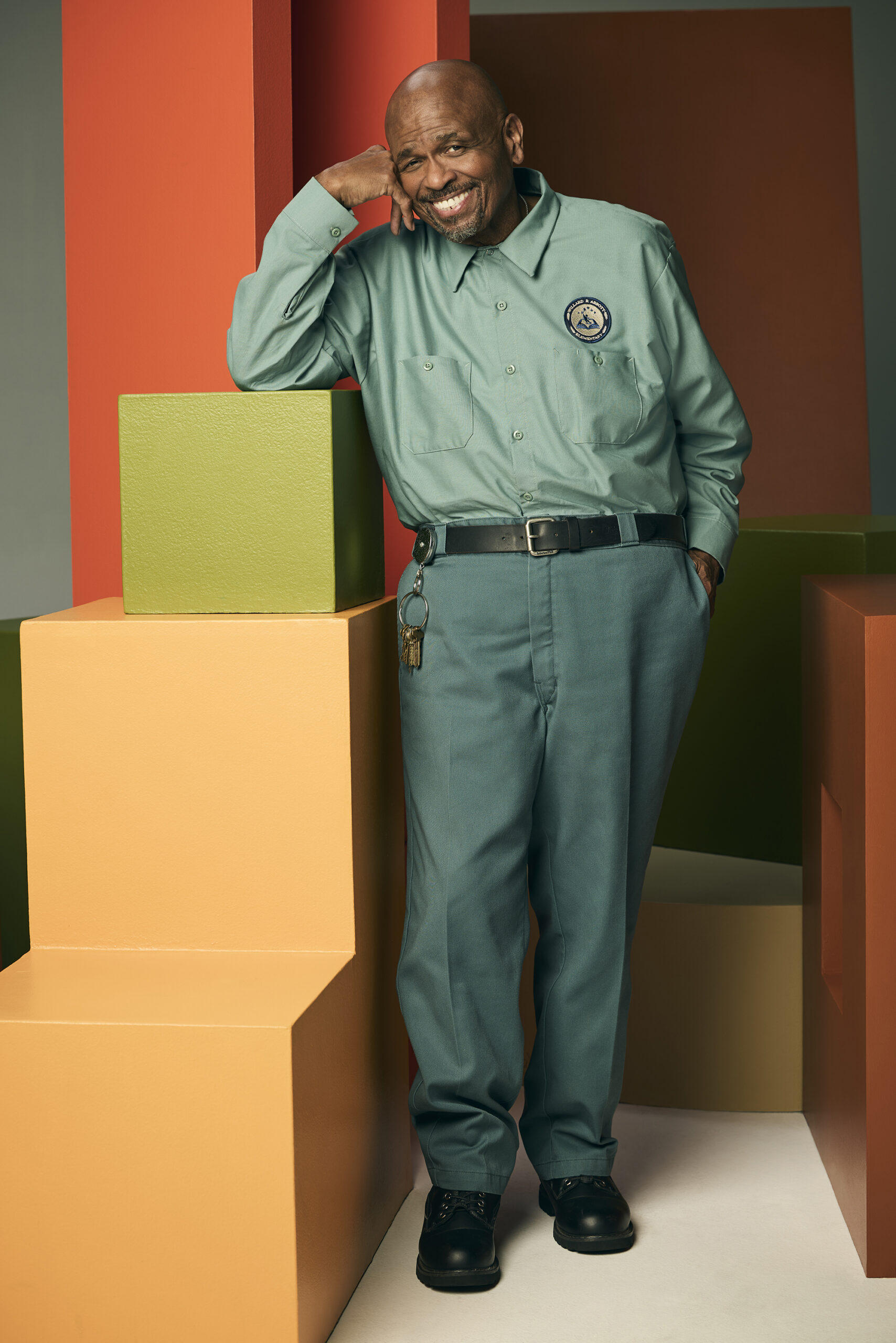 William Stanford Davis as Mr. Johnson in an official Abbott Elementary portrait