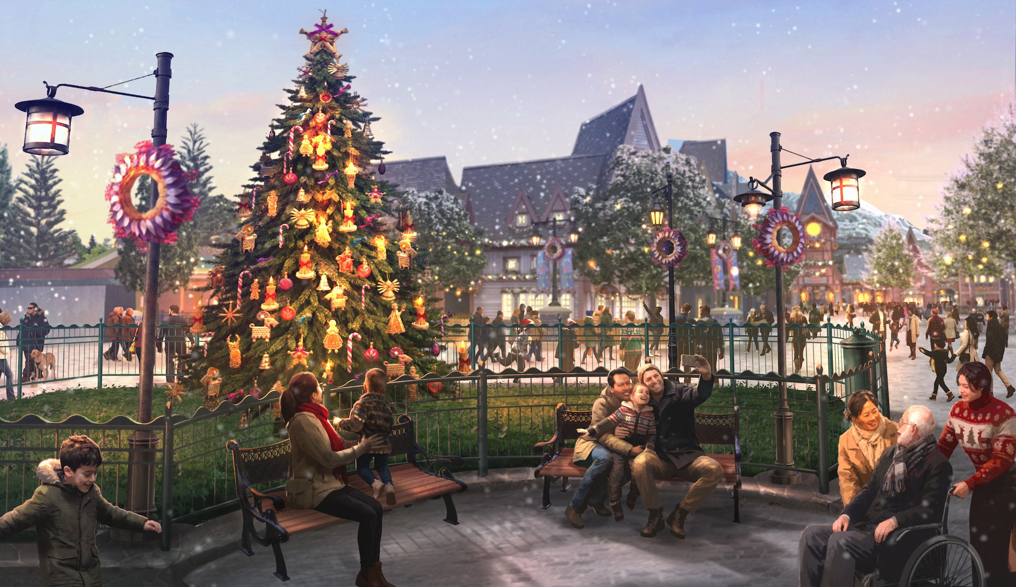 World Of Frozen’s First Christmas Decorations Go Up At Disneyland Paris Ahead Of November 7