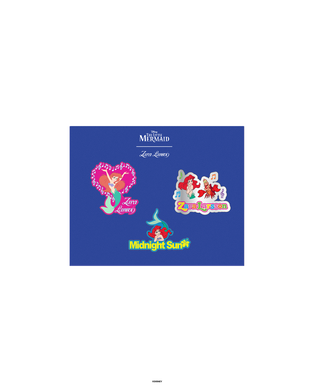 Zara Larsson X The Little Mermaid enamel pin set of three