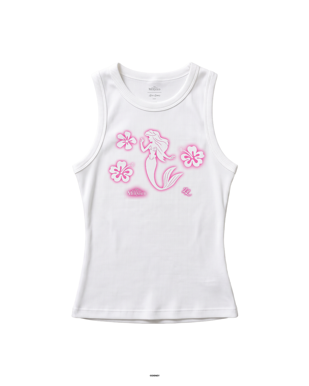 Zara Larsson X The Little Mermaid tank top in white and black