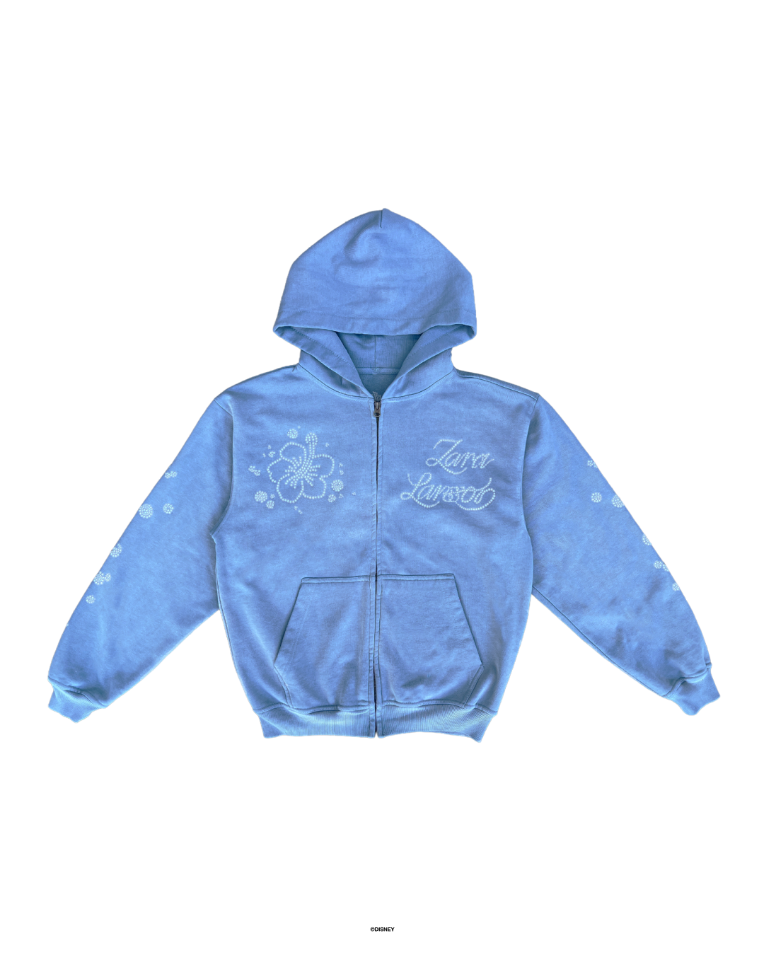 Zara Larsson X The Little Mermaid zip-up hoodie in blue